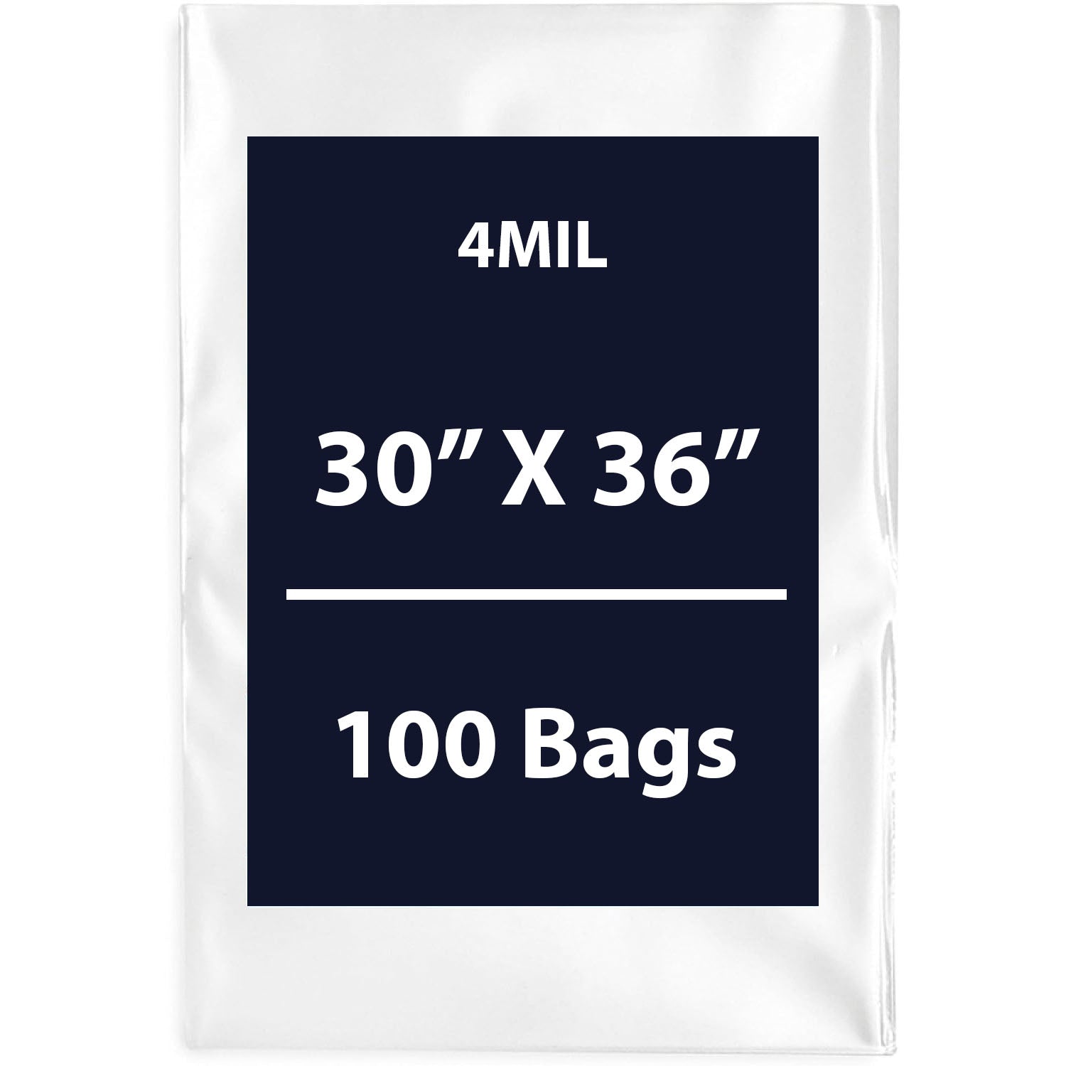 Clear Flat Poly Bags, 4Mil 30