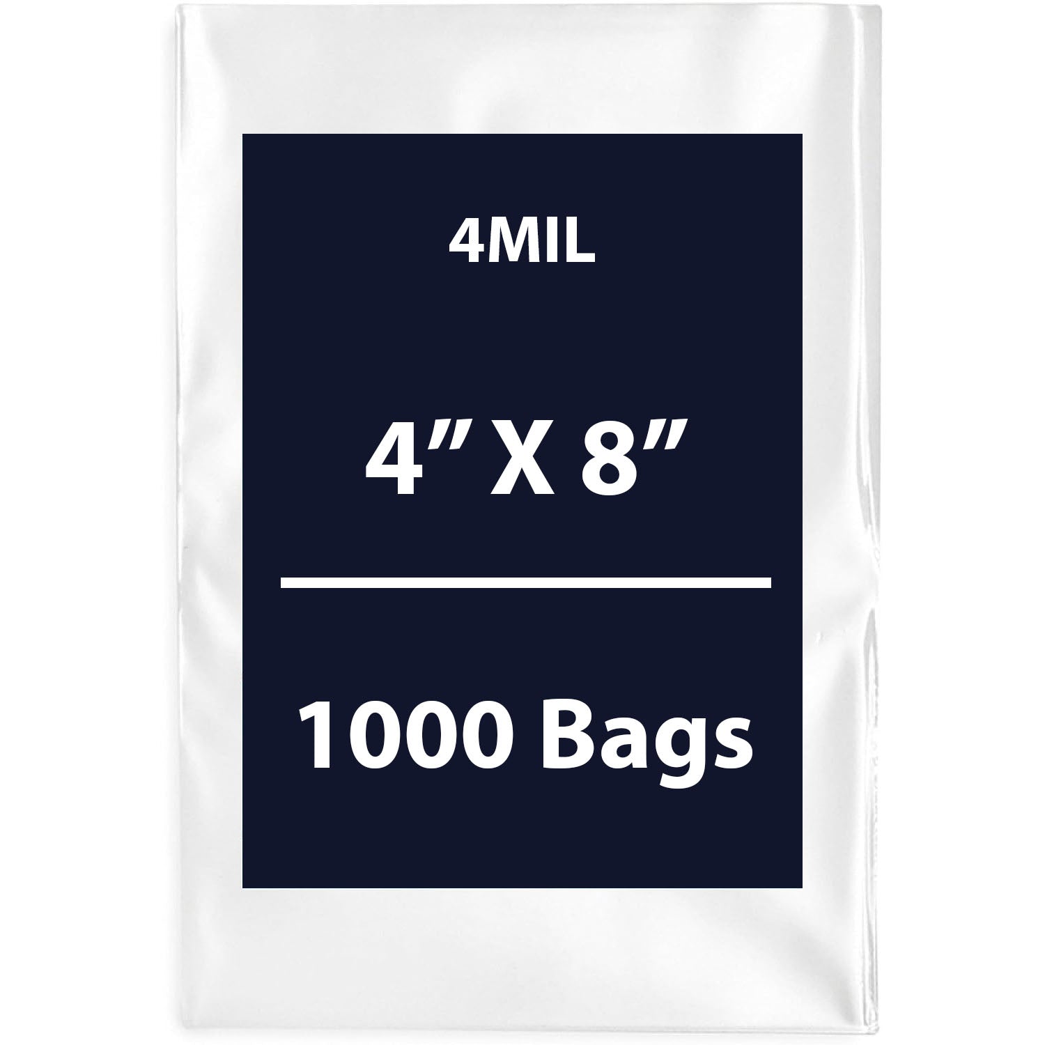 Clear Flat Poly Bags, 4Mil 4
