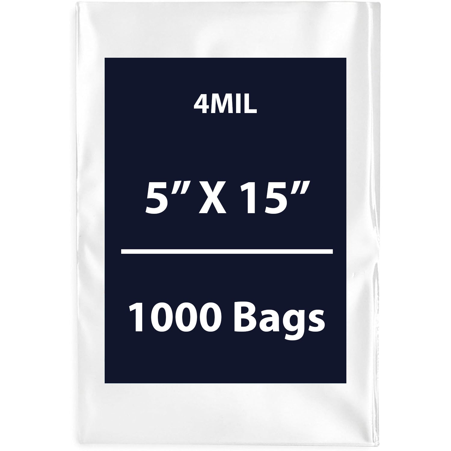 Clear Flat Poly Bags, 4Mil 5