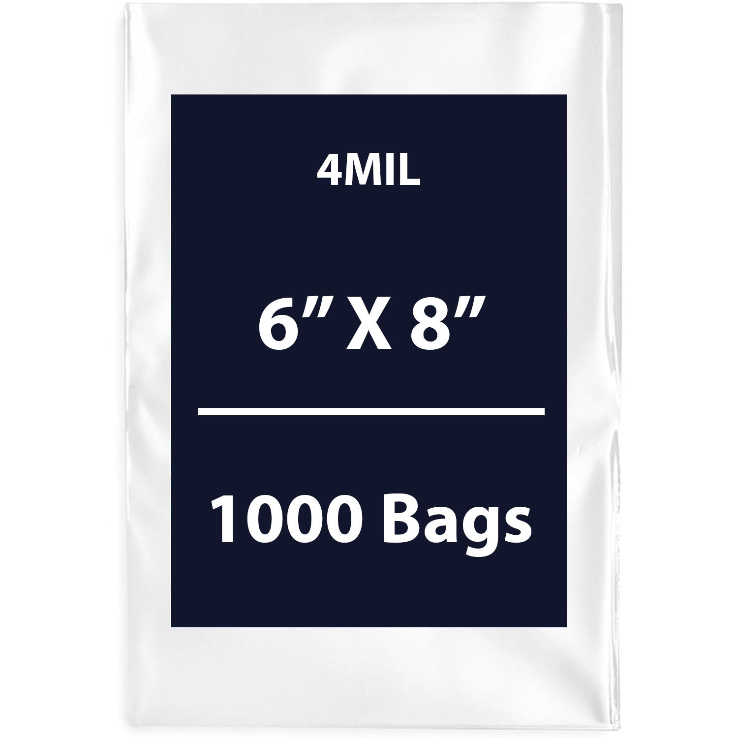 Clear Flat Poly Bags, 4Mil 6