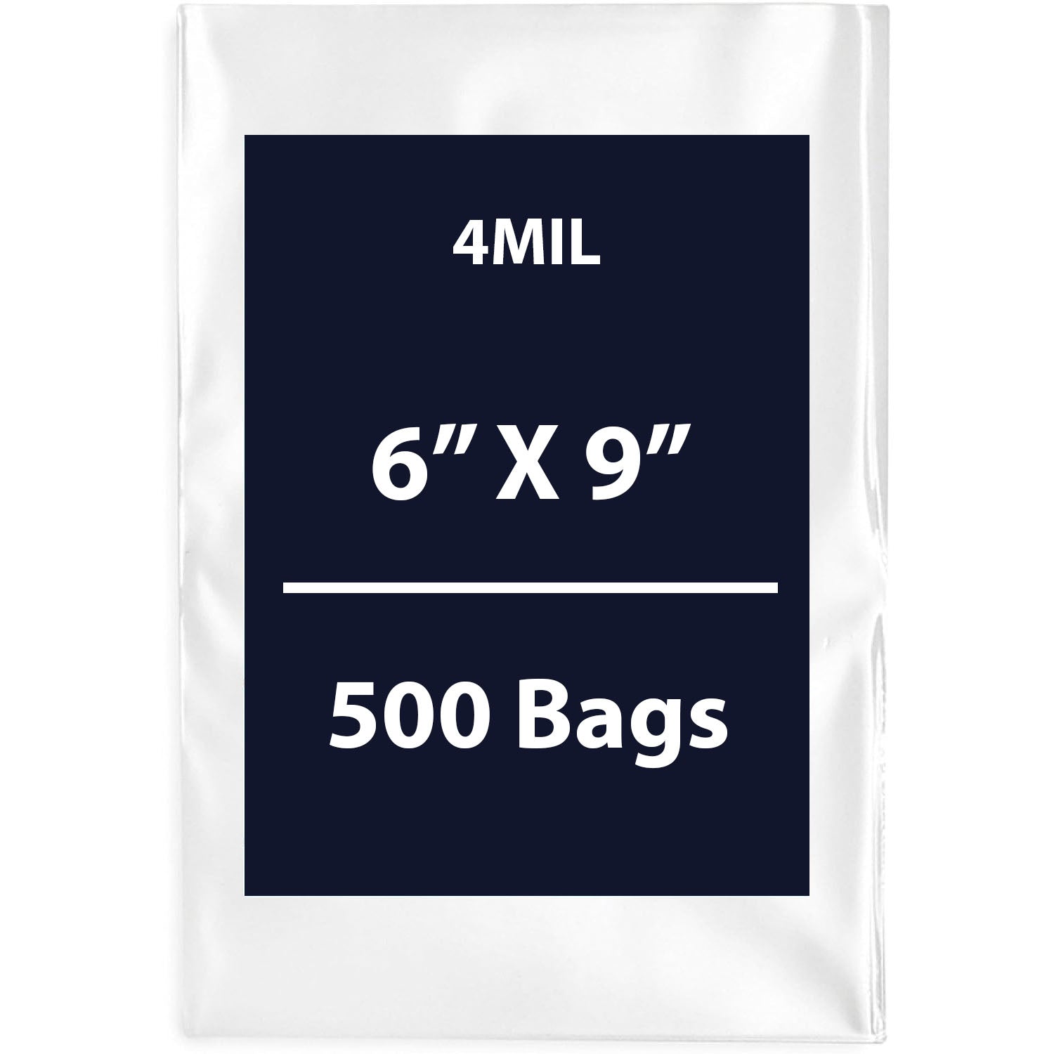 Clear Flat Poly Bags, 4Mil 6