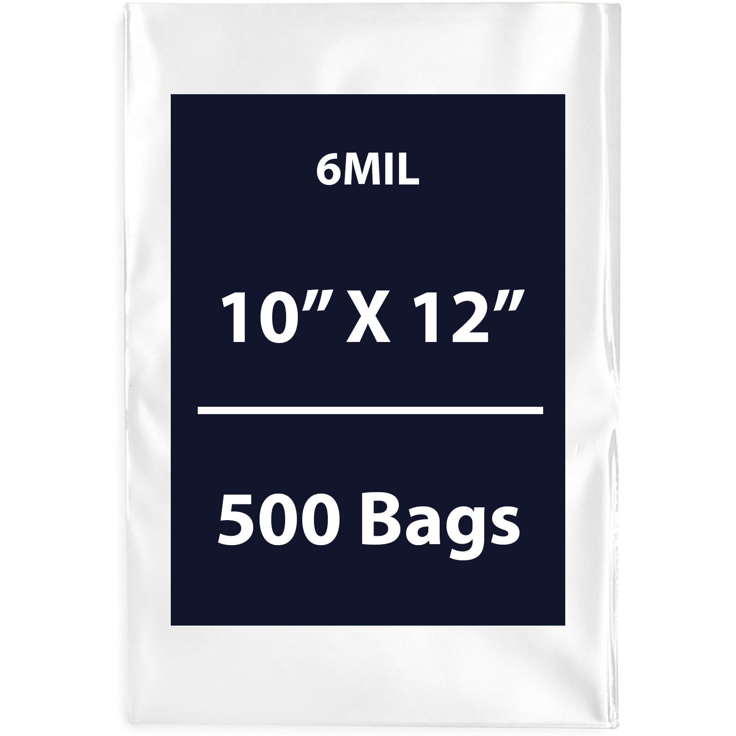 Clear Flat Poly Bags, 6Mil 10