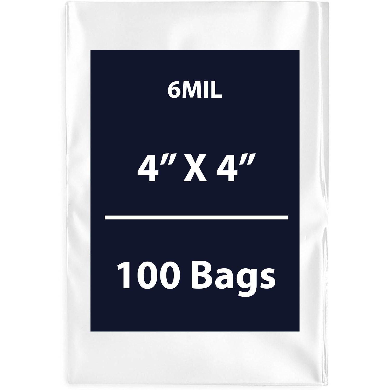 Clear Flat Poly Bags, 6Mil 4