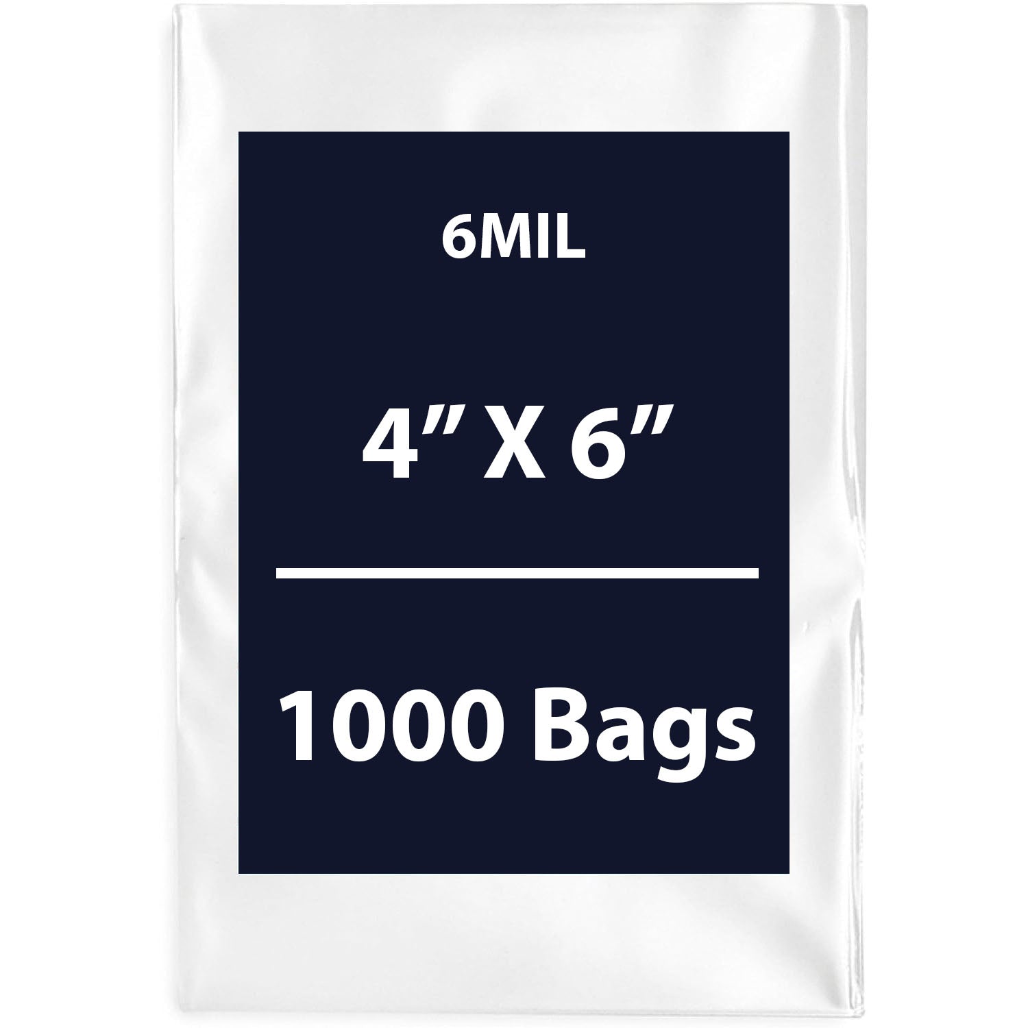 Clear Flat Poly Bags, 6Mil 4