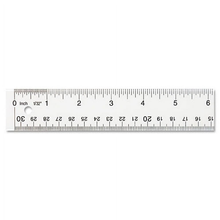 Clear Flexible Acrylic Ruler, Standard/Metric, 12 Clear Flexible Acrylic Ruler, Standard/Metric, 12