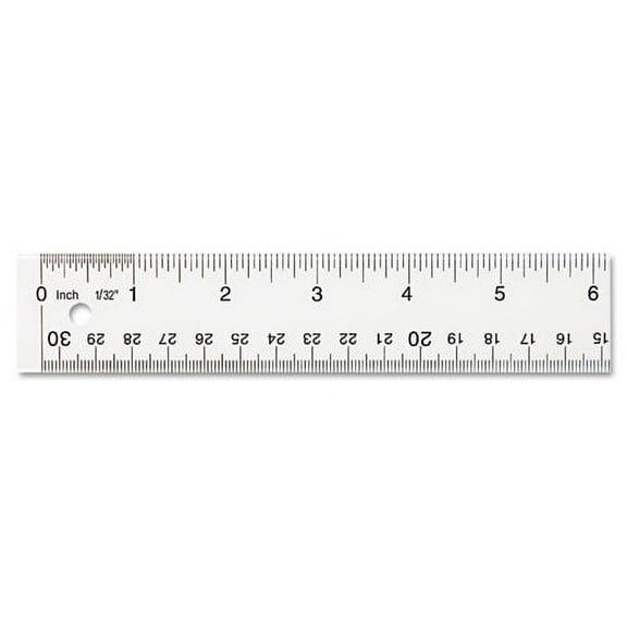 Clear Flexible Acrylic Ruler, Standard/metric, 12" Long, Clear | Bundle of 2 Each