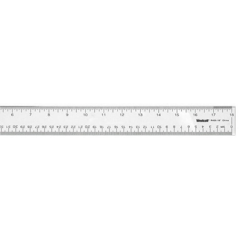 Clear Flexible Acrylic Ruler, Standard/Metric, 18 Clear Flexible Acrylic Ruler, Standard/Metric, 18