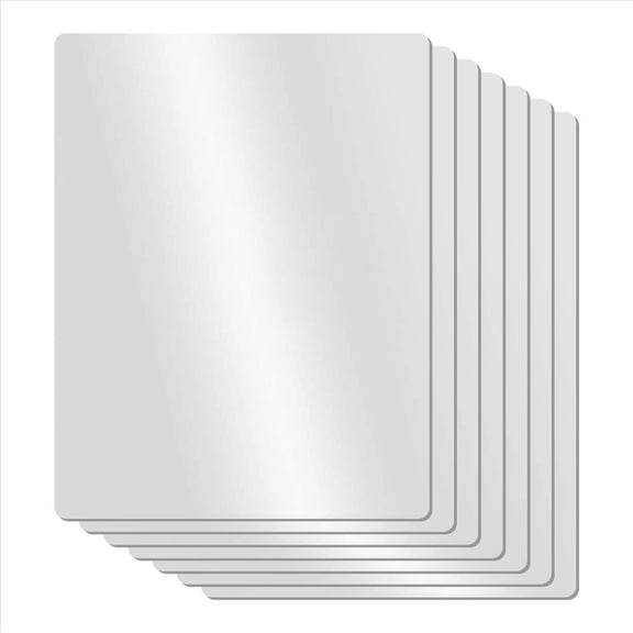 Clear Flexible Plastic Cutting Board Mats Set, Frosted Clear Kitchen Cutting Board Clear Mats 17.5 x 12 Inches, Set of 7