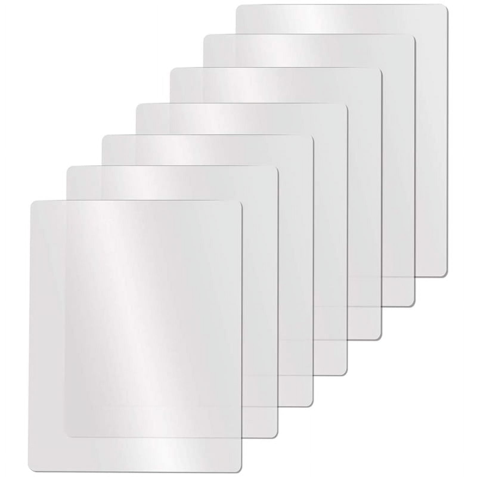 Clear Flexible Plastic Cutting Board Mats Set, Frosted Clear Kitchen Cutting Board Clear Mats 17.5 x 12 inches, Set of 7