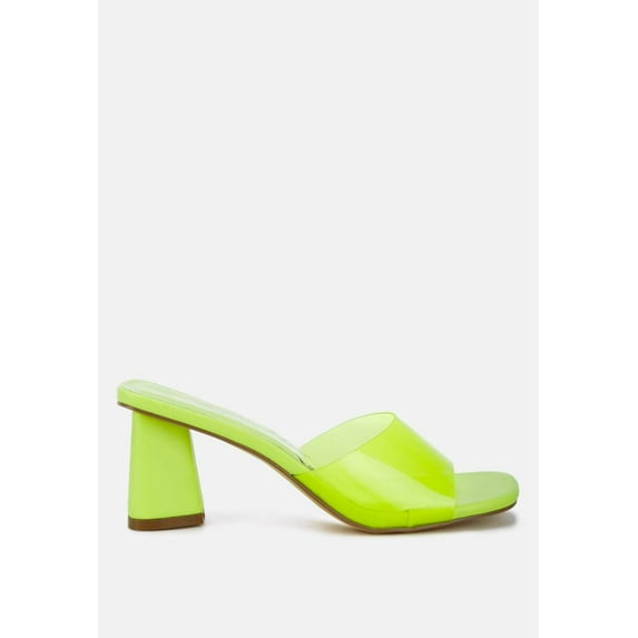 Clear Flirt Clear Strap Slip On Heel Sandals