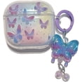thumbnail image 1 of Clear Floral Case for Airpods 4th Generation,Butterfly Soft Earbuds Protective Shell,Soft Cover for Women Girly (Blue Butterfly), 1 of 7
