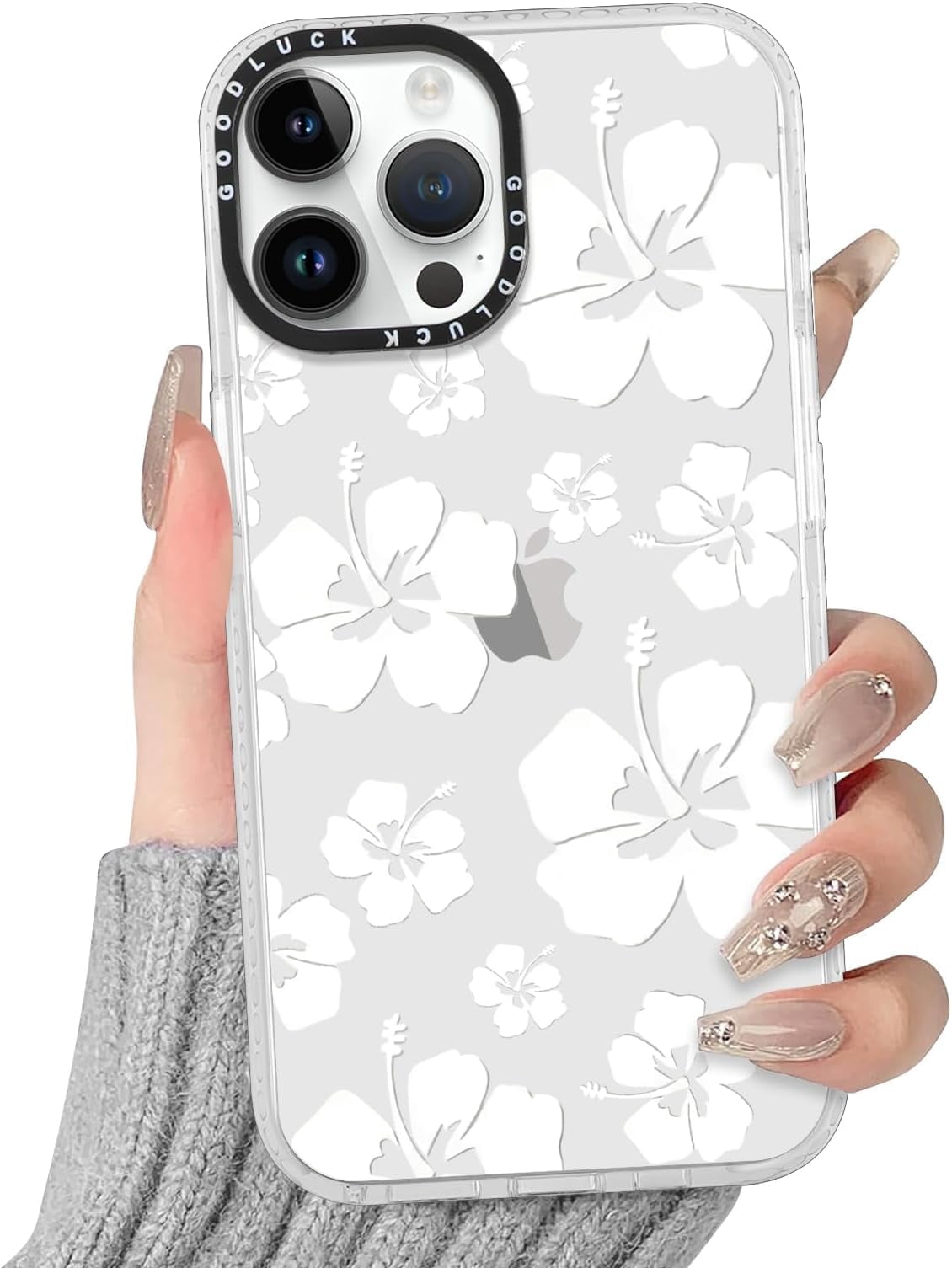 Clear Floral Flower Case for iPhone 16 Pro Max 6.9