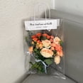thumbnail image 1 of Clear Flower Handbag for DIY Floral Wrapping, Mother's Day Gift Packaging, Transparent Plastic Bag for Single Rose, Large Size C, 1 of 6