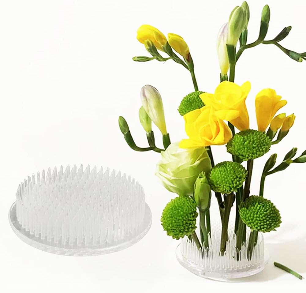 Clear Flower Holder Plastic Frog Pin Round Holder 7cm/ 2.8 Inch