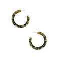 thumbnail image 1 of Clear Flower Hoop Earring Yellow, 1 of 6