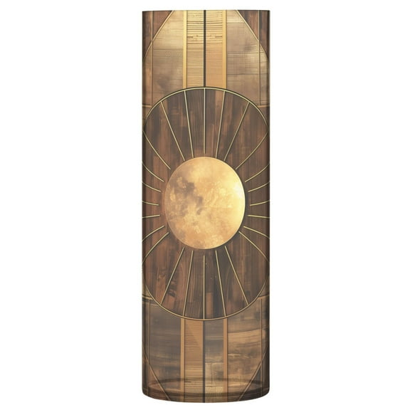 Clear Flower Vase Centerpieces Plastic Cylindrical Vases Home Wedding Decor 4"x12" Abstract Wood Geometric