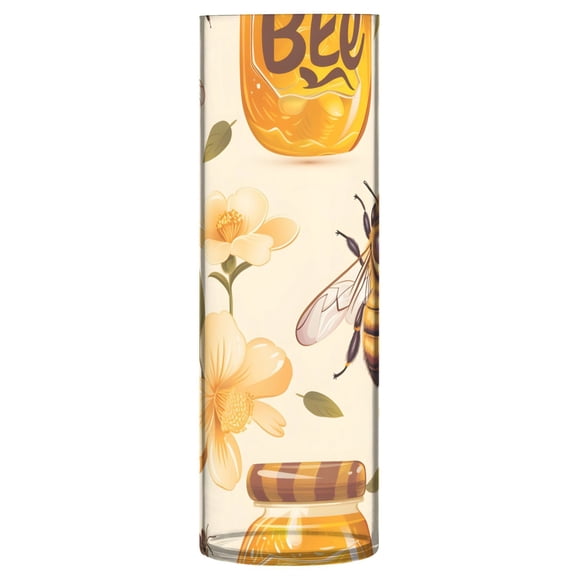 Clear Flower Vase Centerpieces Plastic Cylindrical Vases Home Wedding Decor 4"x12" Bees and Honey