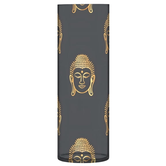 Clear Flower Vase Centerpieces Plastic Cylindrical Vases Home Wedding Decor 4"x12" Buddhist Image Head