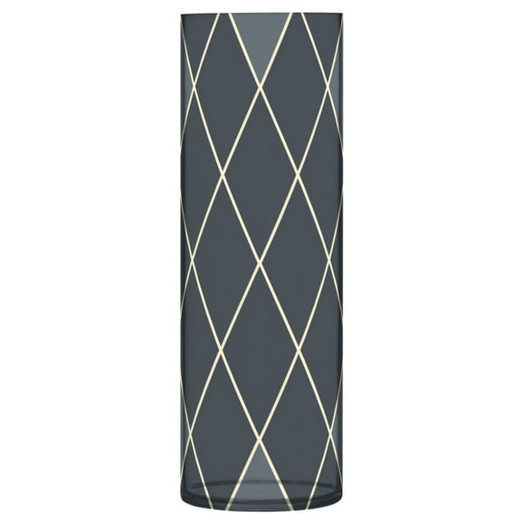 Clear Flower Vase Centerpieces Plastic Cylindrical Vases Home Wedding Decor 4"x12" Carbon Black Block