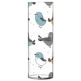 thumbnail image 1 of Clear Flower Vase Centerpieces Plastic Cylindrical Vases Home Wedding Decor 4"x12" Cartoon Birds and Dots, 1 of 6