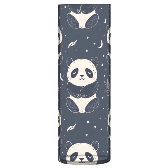 Clear Flower Vase Centerpieces Plastic Cylindrical Vases Home Wedding Decor 4"x12" Cartoon Sitting Panda