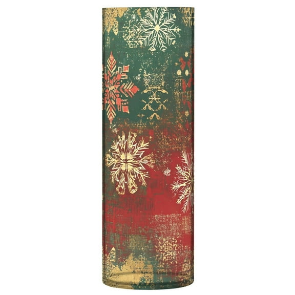 Clear Flower Vase Centerpieces Plastic Cylindrical Vases Home Wedding Decor 4"x12" Christmas Themed Snowflakes