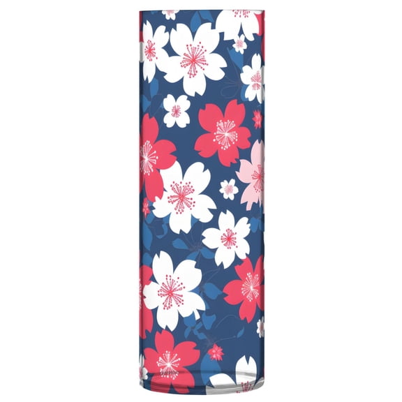 Clear Flower Vase Centerpieces Plastic Cylindrical Vases Home Wedding Decor 4"x12" Colorful Cherry Blossoms