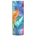 thumbnail image 1 of Clear Flower Vase Centerpieces Plastic Cylindrical Vases Home Wedding Decor 4"x12" Colorful Feathers, 1 of 6