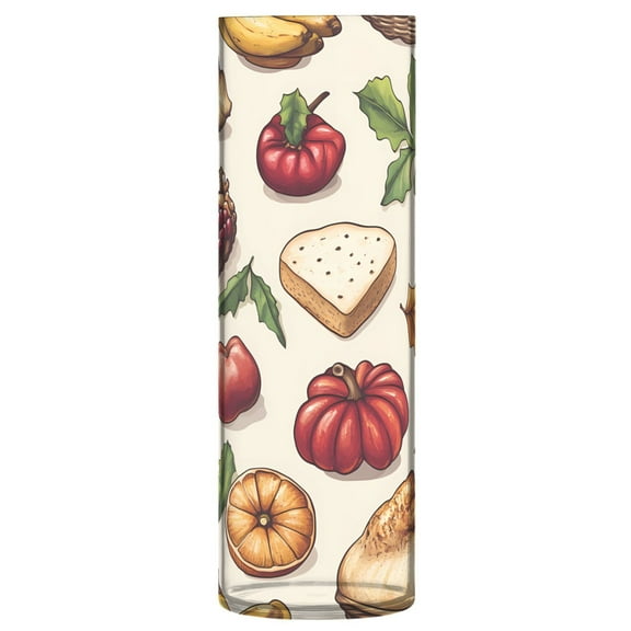 Clear Flower Vase Centerpieces Plastic Cylindrical Vases Home Wedding Decor 4"x12" Corn Apple Pumpkin