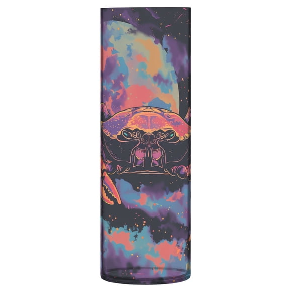 Clear Flower Vase Centerpieces Plastic Cylindrical Vases Home Wedding Decor 4"x12" Crab in Space