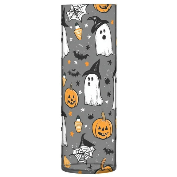 Clear Flower Vase Centerpieces Plastic Cylindrical Vases Home Wedding Decor 4"x12" Cute Ghost Pumpkin Star