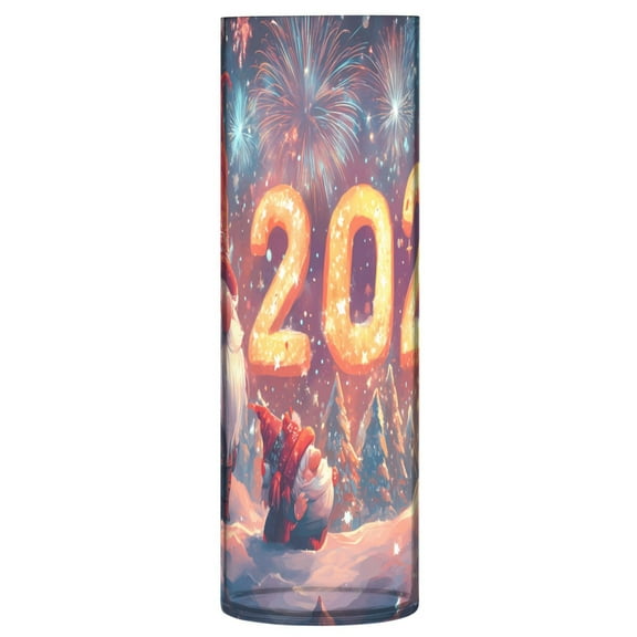 Clear Flower Vase Centerpieces Plastic Cylindrical Vases Home Wedding Decor 4"x12" Dwarfs Celebrate New Year