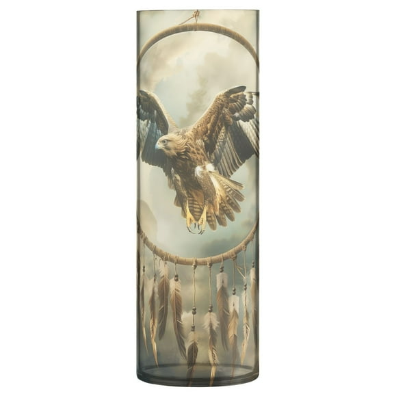 Clear Flower Vase Centerpieces Plastic Cylindrical Vases Home Wedding Decor 4"x12" Eagle Clouds Feather