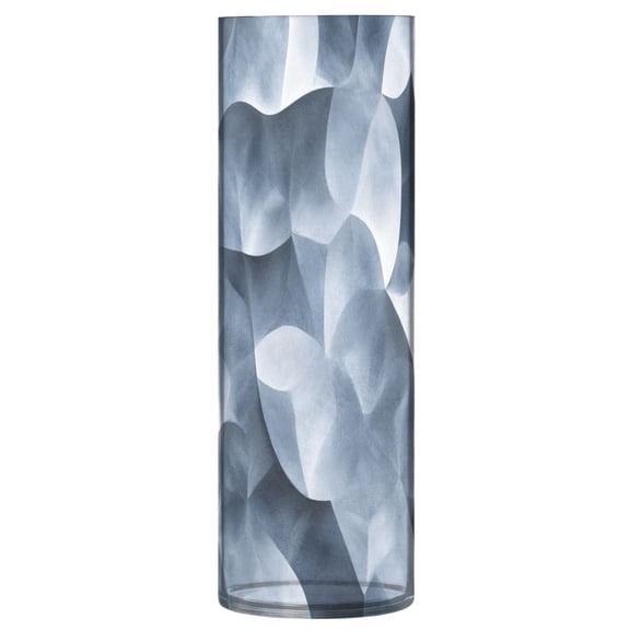 Clear Flower Vase Centerpieces Plastic Cylindrical Vases Home Wedding Decor 4"x12" Elegant Wavy Geometric