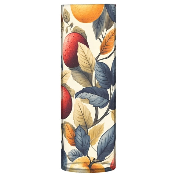 Clear Flower Vase Centerpieces Plastic Cylindrical Vases Home Wedding Decor 4"x12" Fruit and Leaves