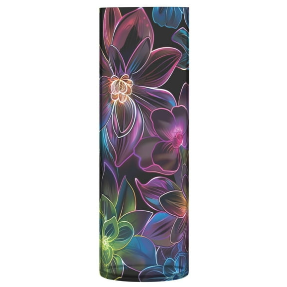 Clear Flower Vase Centerpieces Plastic Cylindrical Vases Home Wedding Decor 4"x12" Neon Flowers