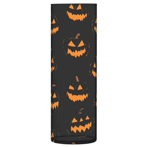 Clear Flower Vase Centerpieces Plastic Cylindrical Vases Home Wedding Decor 4"x12" Orange Halloween Pumpkin Face
