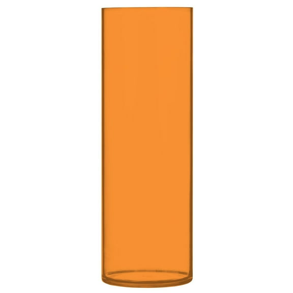 Clear Flower Vase Centerpieces Plastic Cylindrical Vases Home Wedding Decor 4"x12" Orange