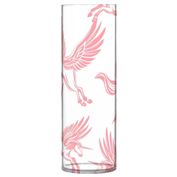 Clear Flower Vase Centerpieces Plastic Cylindrical Vases Home Wedding Decor 4"x12" Pegasus Unicorn Fly