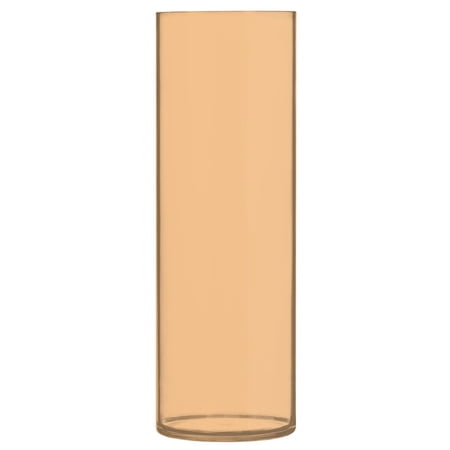 Clear Flower Vase Centerpieces Plastic Cylindrical Vases Home Wedding Decor 4"x12" Summer Tan