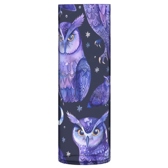 Clear Flower Vase Centerpieces Plastic Cylindrical Vases Home Wedding Decor 4"x12" Watercolor Owls and Moon