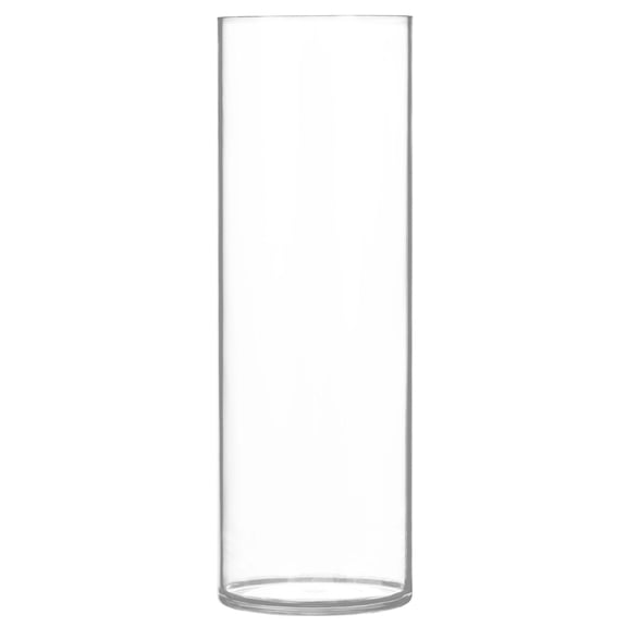 Clear Flower Vase Centerpieces Plastic Cylindrical Vases Home Wedding Decor 4"x12" White