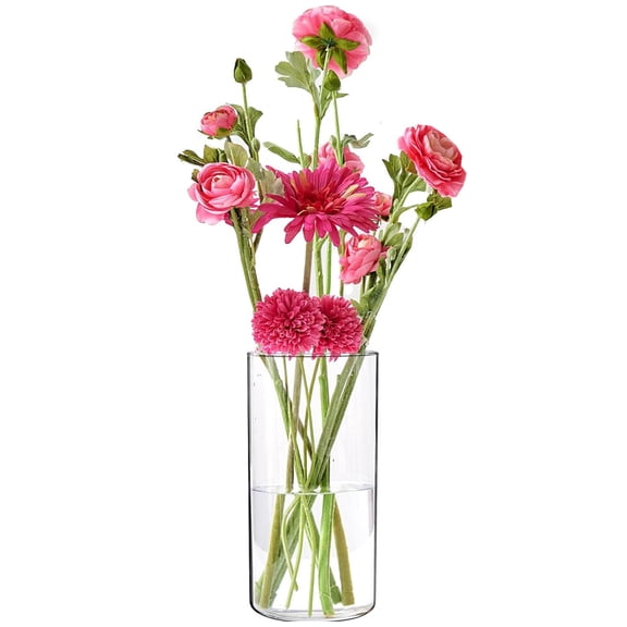 Clear Flower Vases,Bexikou Plastic Cylinder Vases for Centerpieces,Acrylic Flower Vases,Floating Candle Vase for Wedding, Home Decorations,Office Ornaments