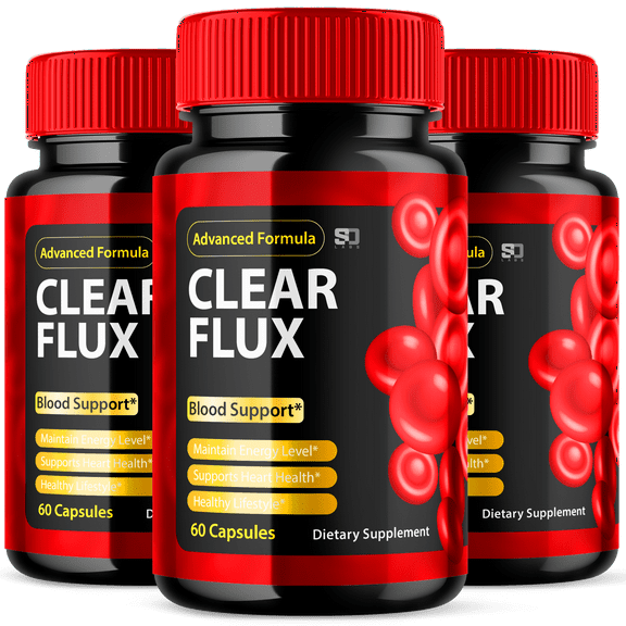 Clear Flux Blood Support Supplement Advanced Glycogen Support 3 Pack