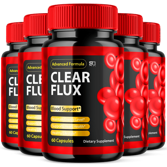 Clear Flux Blood Support Supplement Advanced Glycogen Support 5 Pack