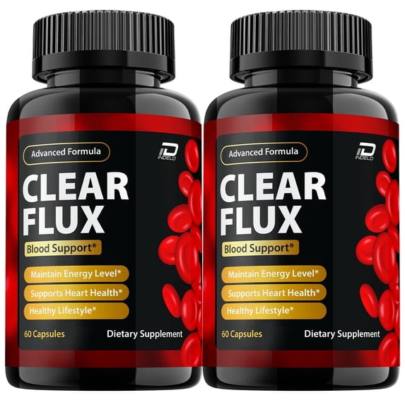 Clear Flux Capsules - ClearFlux Advanced Supplement, Maximum Strength, Maintain Healthy Levels, 2 Pack, 120 Capsules
