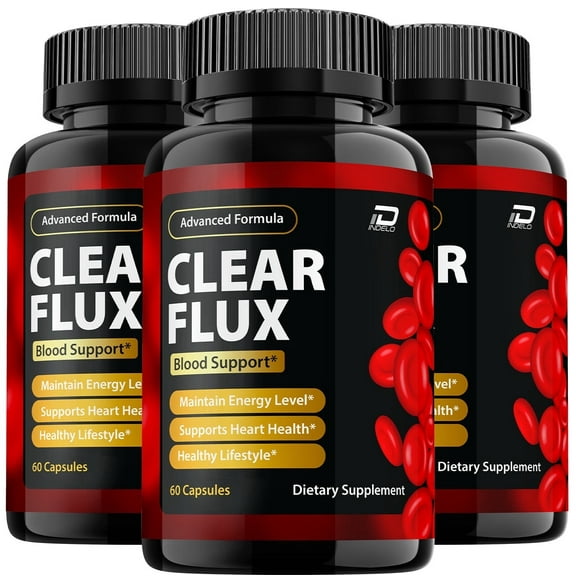 Clear Flux Capsules - ClearFlux Advanced Supplement, Maximum Strength, Maintain Healthy Levels, 3 Pack, 180 Capsules