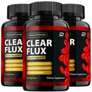 Clear Flux Capsules - ClearFlux Advanced Supplement, Maximum Strength, Maintain Healthy Levels, 3 Pack, 180 Capsules