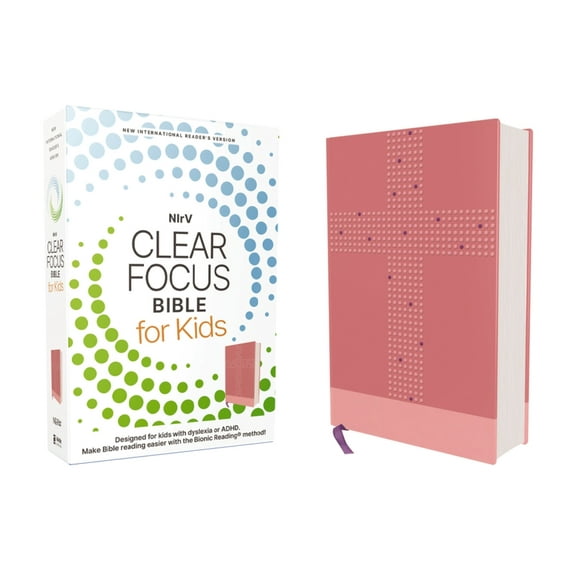 Clear Focus Nirv, Clear Focus Bible for Kids (Help Kids with ADHD or Dyslexia Read with Confidence), Leathersoft, Pink: Read More of, (Hardcover)
