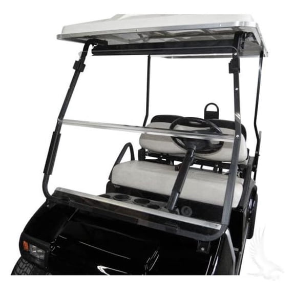 Clear Fold Down Windshield Impact Resistant Replacement for Golf Cart Protection Outdoor Driving Accessory